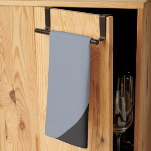 Linge De Cuisine Vagues simples - Noir, Gris et Crème