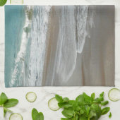 Linge De Cuisine Vagues sur la plage bleu turquoise Océan (Plié)