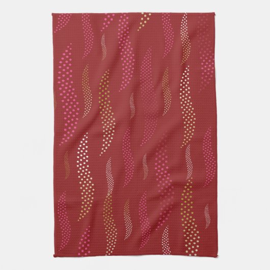 Linge De Cuisine Vagues Tigre (motif stylisé) 8 (Vertical)