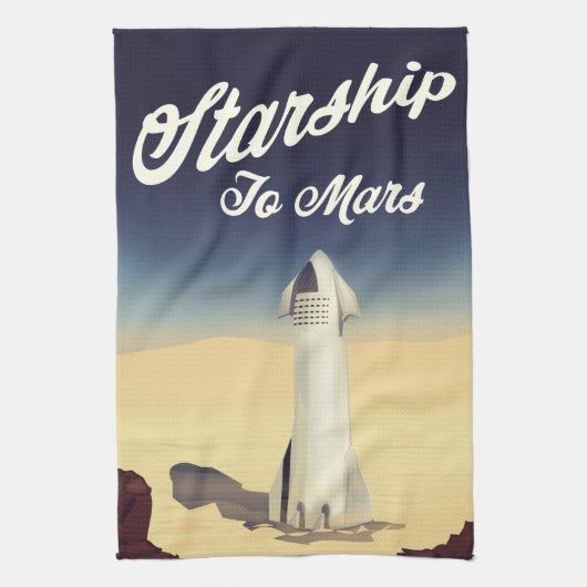 Linge De Cuisine Vaisseau spatial vers Mars voyage spatial de style (Vertical)
