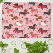 Linge De Cuisine Valentine Dachshund (Plié)