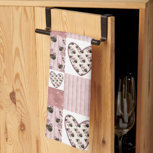 Linge De Cuisine Valentine Quilt Kitchen Towels (Pliage en tiers)