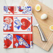 Linge De Cuisine Valentine Retro Love Hugs Motif (Quart Plié)