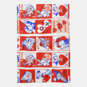 Linge De Cuisine Valentine Retro Love Hugs Motif (Vertical)