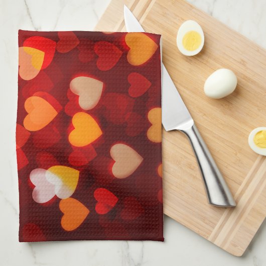 Linge De Cuisine Valentine Romantic Heart Pattern (Quart Plié)