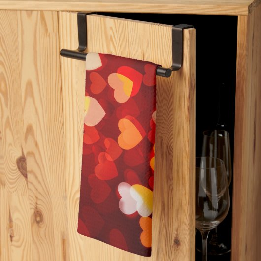 Linge De Cuisine Valentine Romantic Heart Pattern (Pliage en tiers)