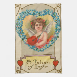 Linge De Cuisine Valentine vintage, Stecher Litho Company, vers 191