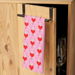 Linge De Cuisine Valentines Jour Amour Coeur Axolotl Motif