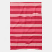 Linge De Cuisine Valentines rayures rouge et rose (Vertical)