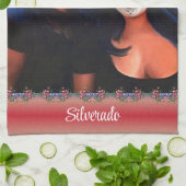 Linge De Cuisine Vallarta Catrinas avec fleurs et bougies 1718 (Plié)