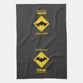 Linge De Cuisine Vampire Bat Avertissement Halloween (Vertical)