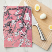 Linge De Cuisine Van Gogh Almond Blossom pêche rose (Quart Plié)