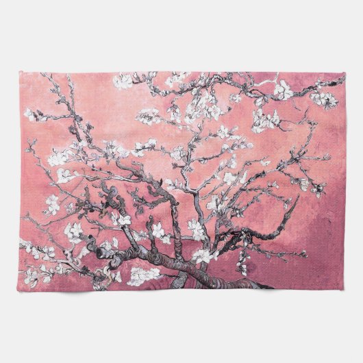 Linge De Cuisine Van Gogh Almond Blossom pêche rose (Horizontal)