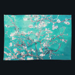 Linge De Cuisine Van Gogh Almond Blossoms Turquoise<br><div class="desc">Vincent Van Gogh Almond Blossoms Artiste : Vincent Van Gogh Titre : Fleurs d'amandes Alterrées par 2sweet4wordsDesigns / PureVintageAimer papier d'emballage,  emballage cadeau,  papier d'emballage cadeau,  papier de tissu,  élégant,  impressionnisme,  Vincent Van Gogh,  Van Gogh,  fleurs d'amandes,  fleurs,  floral, </div>