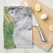 Linge De Cuisine Van Gogh Blé Field et Fancy Cat (Quart Plié)