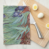 Linge De Cuisine Van Gogh Irises Peinture impressionniste (Quart Plié)