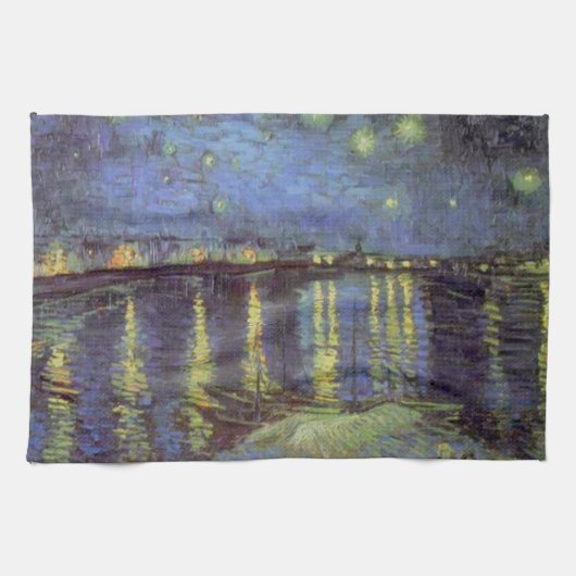 Linge De Cuisine Van Gogh Nuit étoilée sur Rhône (Horizontal)