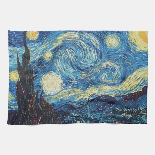 Linge De Cuisine Van Gogh Starry Classic Nuit Impressionnisme Art (Horizontal)