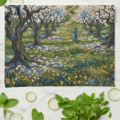 Linge De Cuisine Van Gogh Style Almond Orchard Sunlit Blossom (Plié)