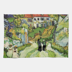Linge De Cuisine Van Gogh Village Street et Steps Auvers, Figures