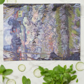 Linge De Cuisine Van Gogh Vue Arles Jardin Fleuri (Plié)