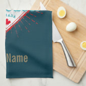 Linge De Cuisine Vancouver Skyline Colombie-Britannique Rétro Canad (Quart Plié)