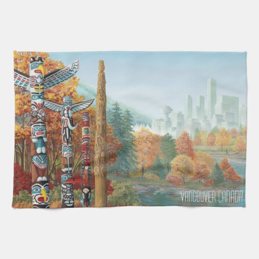 Linge De Cuisine Vancouver Towel Vancouver Souvenir Tea Towel (Horizontal)
