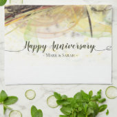 Linge De Cuisine Vanilla Orchid Flower Abstract Art Calligraphy (Plié)