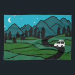 Linge De Cuisine Vanlife dans les montagnes Camping Moon Stars<br><div class="desc">Décorez votre cuisine avec cette serviette cool. Faites un grand ménage (réchauffer la vanylle?),  cadeau d'anniversaire ou d'anniversaire! Vous pouvez le customiser et ajouter du texte. Consultez ma boutique pour trouver beaucoup plus de couleurs et de motifs plus des trucs de cuisine assortis!</div>