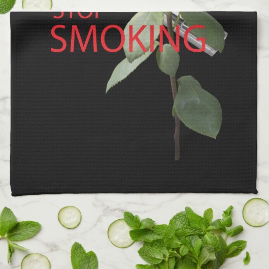 Linge De Cuisine Vape. Arrêtez de fumer (Plié)