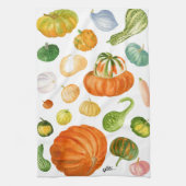 Linge De Cuisine Variétés de Citrouille aquarelle (Vertical)
