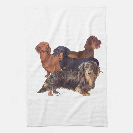 Linge De Cuisine Variétés de Dachshund (Vertical)