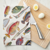 Linge De Cuisine Variétés de poissons (Quart Plié)