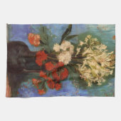 Linge De Cuisine Vase avec des Œillets de Vincent van Gogh (Horizontal)