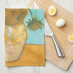 Linge De Cuisine Vase avec douze tournesols par Vincent van Gogh