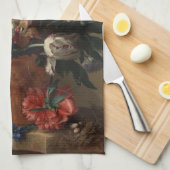 Linge De Cuisine Vase des fleurs - Jan van Huysum (Quart Plié)