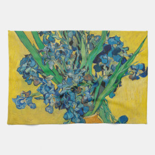Linge De Cuisine Vase Van Gogh avec Iris Classic Impressionnisme