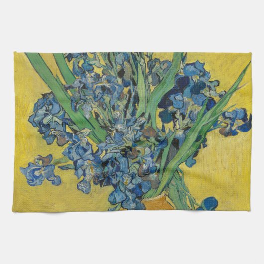 Linge De Cuisine Vase Van Gogh avec Iris Classic Impressionnisme (Horizontal)