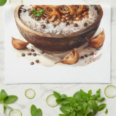 Linge De Cuisine Vegan Mujaddara Aran Lentils de cuisine moderne la (Plié)