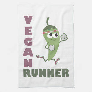 Linge De Cuisine Vegan Runner - Poivre coureur