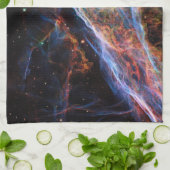 Linge De Cuisine Veil Nebula Supernova Reste Télescope Hubble (Plié)