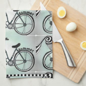 Linge De Cuisine "Vélo à la plage " (Quart Plié)