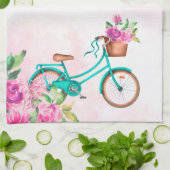 Linge De Cuisine Vélos et roses roses roses (Plié)