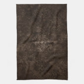 Linge De Cuisine Velvety Bronze Damask | Grunge baroque Brown (Vertical)