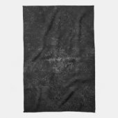 Linge De Cuisine Velvety Onyx Damask | Black Vampy Grunge Baroque (Vertical)