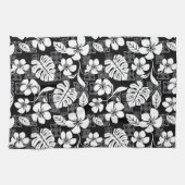 LINGE DE CUISINE VENDREDI ALOHA (NOIR & GRIS) (Horizontal)