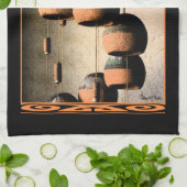 Linge De Cuisine Vent éolien d'argile tourmenté encore en vie (Plié)