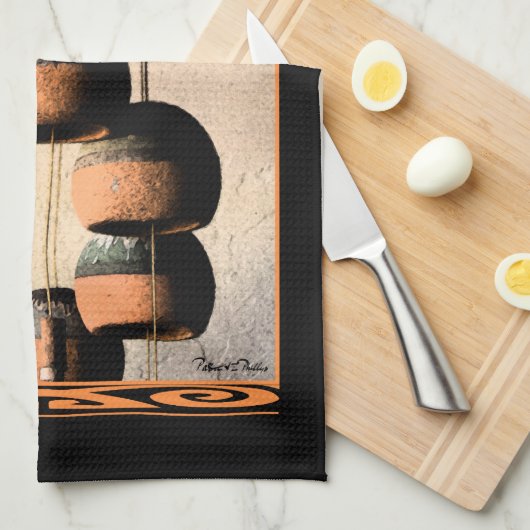 Linge De Cuisine Vent éolien d'argile tourmenté encore en vie (Quart Plié)