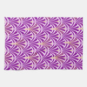 Linge De Cuisine Ventilateur Art Déco motif - violet et orchidée (Horizontal)