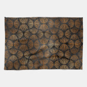 Linge De Cuisine Ventilateur de cuivre noir Art Déco Graphisme (Horizontal)